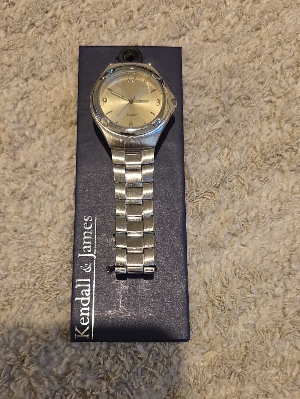 Kendall & James Silver Men's Quartz Bracelet Watch - Silver Dial